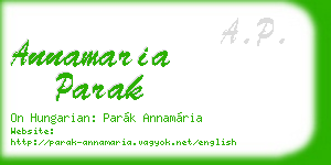 annamaria parak business card