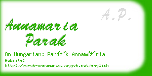 annamaria parak business card